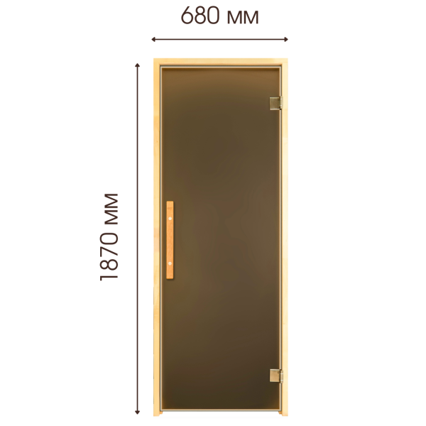 Двері для лазні та сауни Tesli Lux Magnetic Sateen 1900х700