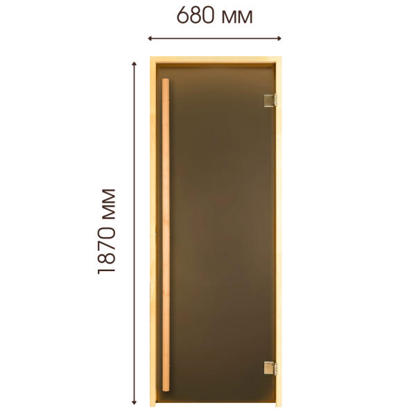 Дверь для бани и сауны Tesli Grand Sateen 1900х700