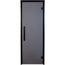 Дверь для хамама Tesli Antalya Black Sateen 2000х700