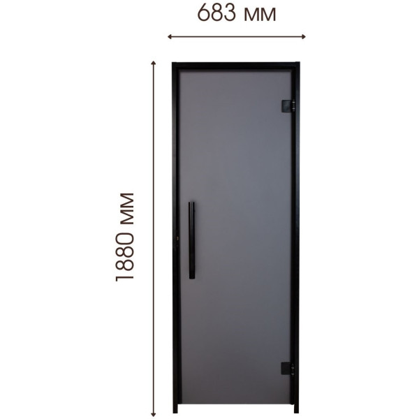 Двері для хамаму Tesli Antalya Black 1900х700