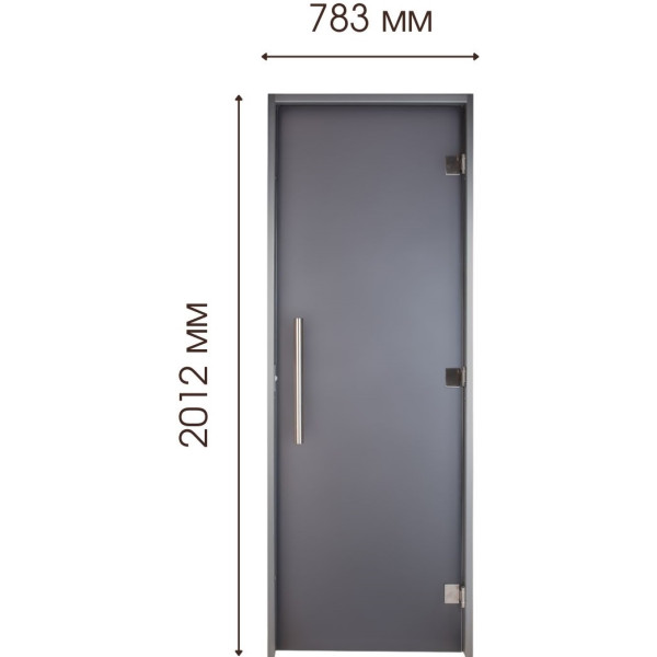 Двері для хамаму Tesli Antalya Graphite Sateen 2000x800