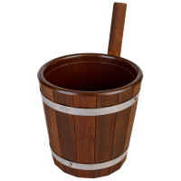 Шайка Tesli 5л. из термодревесины и пластм. вставкой