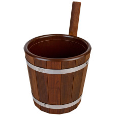 Шайка Tesli 5л. из термодревесины и пластм. вставкой