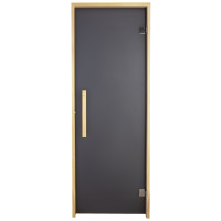 Двери для бани и сауны Tesli Lux Graphite Sateen 1900х700