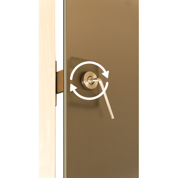 Двери для бани и сауны Tesli Lux Magnetic Sateen 2000х800